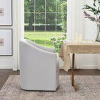 KINWELL 25 Performance Fabric Upholstered Rolling Dining Armchair