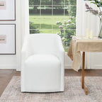 KINWELL 25 Performance Fabric Upholstered Rolling Dining Armchair