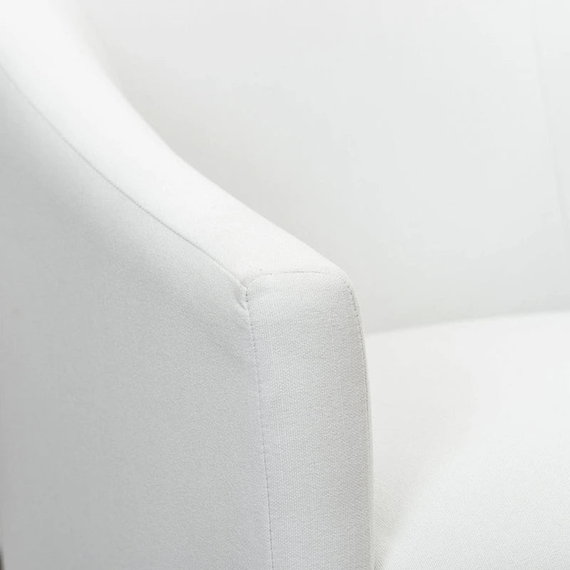 KINWELL 25 Performance Fabric Upholstered Rolling Dining Armchair