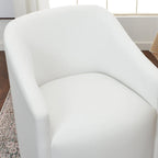 KINWELL 25 Performance Fabric Upholstered Rolling Dining Armchair