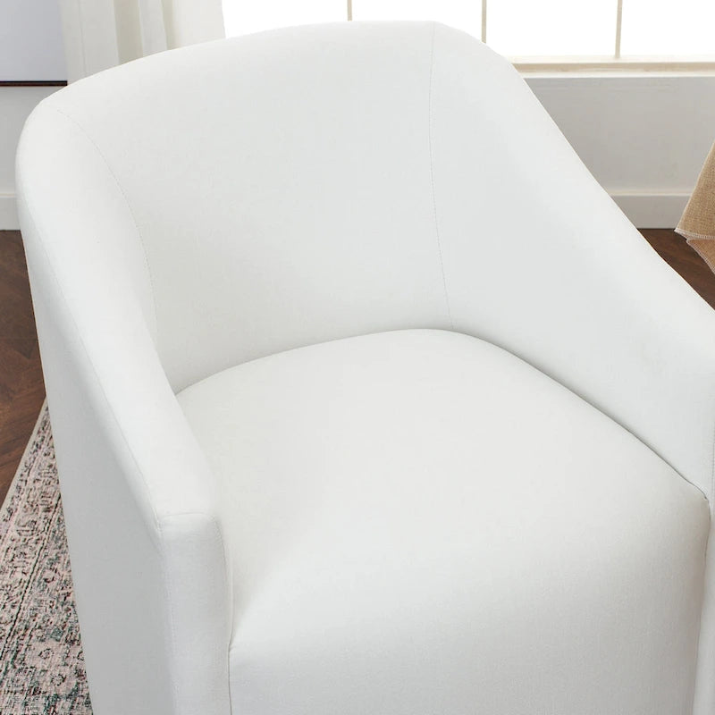KINWELL 25 Performance Fabric Upholstered Rolling Dining Armchair