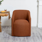 KINWELL 25 Performance Fabric Upholstered Rolling Dining Armchair