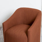 KINWELL 25 Performance Fabric Upholstered Rolling Dining Armchair
