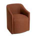 KINWELL 25 Performance Fabric Upholstered Rolling Dining Armchair