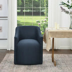 KINWELL 25 Performance Fabric Upholstered Rolling Dining Armchair