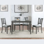 Classic Rectangular Counter Height Wooden Dining Table for Small Space - Gray