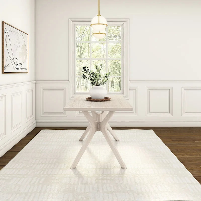 Plank and Beam Verso Cross Leg Rectangular Dining Table - 60