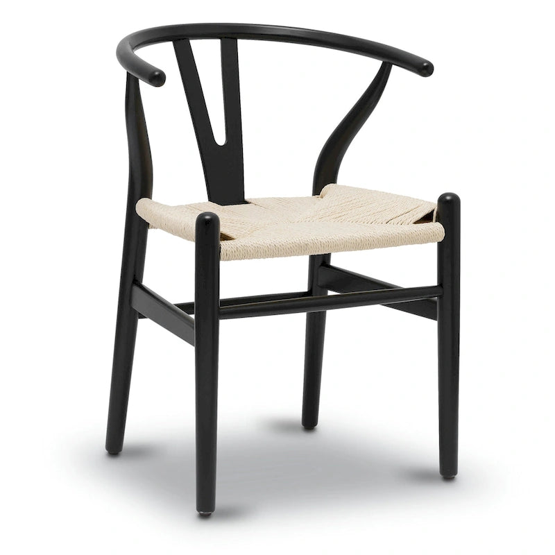 Poly & Bark Weave Chairs - Solid Wood Frame (Set of 2)