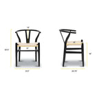 Poly & Bark Weave Chairs - Solid Wood Frame (Set of 2)