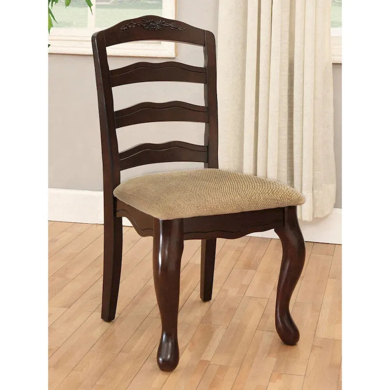 Shak Traditional Brown Wood 7-Piece Dining Set with Leaf by Furniture of America