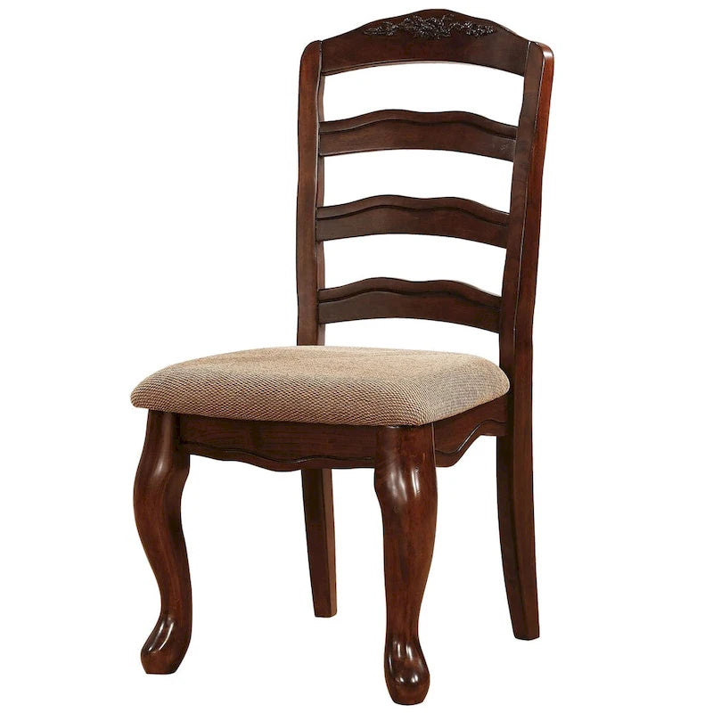 Shak Traditional Brown Wood 7-Piece Dining Set with Leaf by Furniture of America