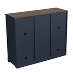 47 in. Modern X-Door Wine Cabinet w/ Built-in Wine Rack - 47 in Width