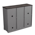 47 in. Modern X-Door Wine Cabinet w/ Built-in Wine Rack - 47 in Width