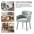 Amos Modern Boucle Dining Chair with Adjustment Feet Set of 2 by HULALA HOME