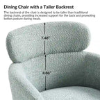 Amos Modern Boucle Dining Chair with Adjustment Feet Set of 2 by HULALA HOME