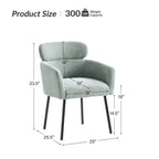Amos Modern Boucle Dining Chair with Adjustment Feet Set of 2 by HULALA HOME