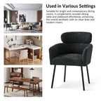 Amos Modern Boucle Dining Chair with Adjustment Feet Set of 2 by HULALA HOME