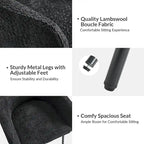Amos Modern Boucle Dining Chair with Adjustment Feet Set of 2 by HULALA HOME