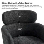 Amos Modern Boucle Dining Chair with Adjustment Feet Set of 2 by HULALA HOME