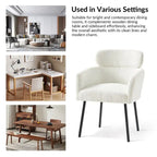 Amos Modern Boucle Dining Chair with Adjustment Feet Set of 2 by HULALA HOME