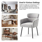 Amos Modern Boucle Dining Chair with Adjustment Feet Set of 2 by HULALA HOME