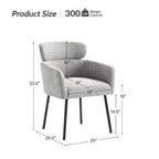 Amos Modern Boucle Dining Chair with Adjustment Feet Set of 2 by HULALA HOME