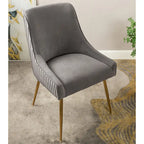 Mid Century Velvet Upholstered Dining Chair