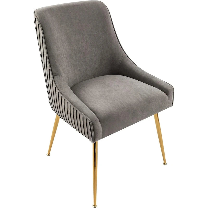 Mid Century Velvet Upholstered Dining Chair