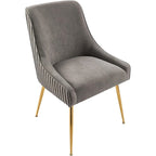 Mid Century Velvet Upholstered Dining Chair