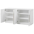 60 Dining Buffet And Sideboard with 4 Doors, Adjustable Shelves, and Handles