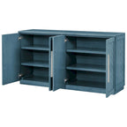 60 Dining Buffet And Sideboard with 4 Doors, Adjustable Shelves, and Handles