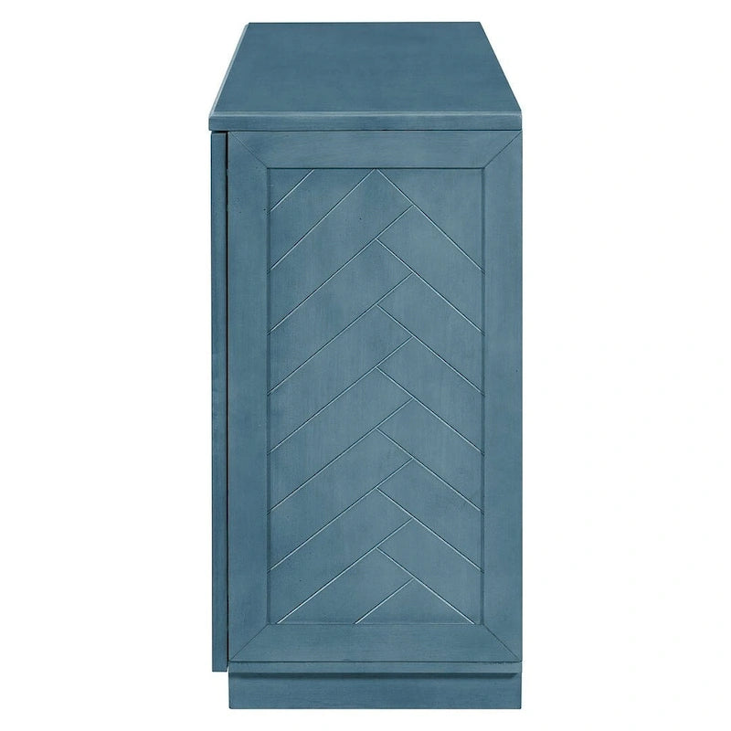 60 Dining Buffet And Sideboard with 4 Doors, Adjustable Shelves, and Handles