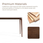 Mid-century Walnut Wood Counter Height Table