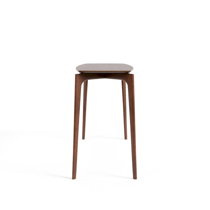 Mid-century Walnut Wood Counter Height Table