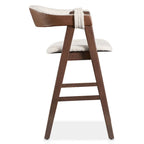 Mid-century Walnut Wood Counter Height Table