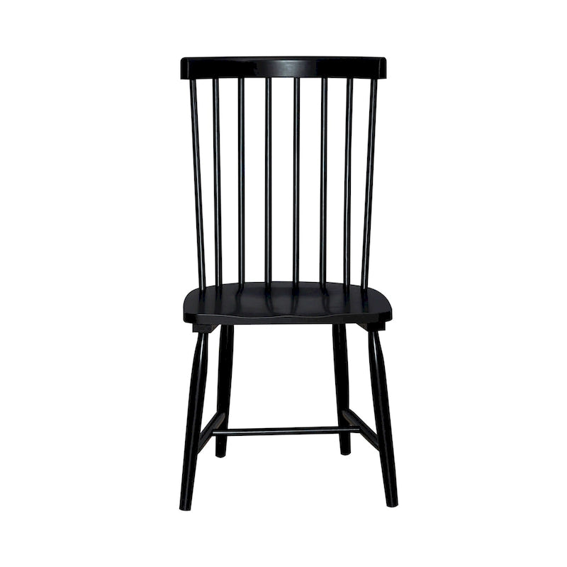 Capeside Cottage White and Black 6 Piece Rectangular Table Set