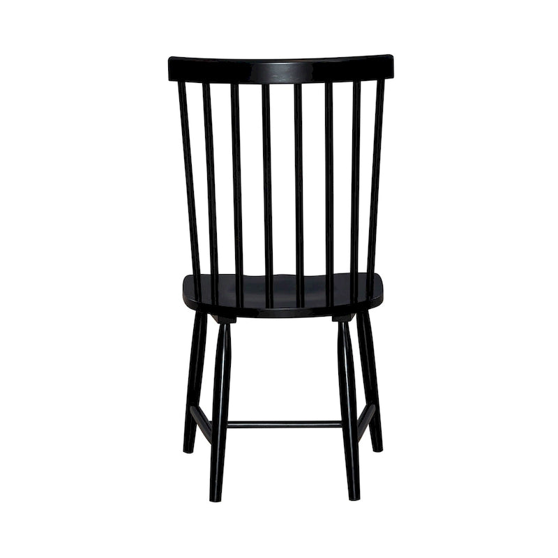 Capeside Cottage White and Black 6 Piece Rectangular Table Set