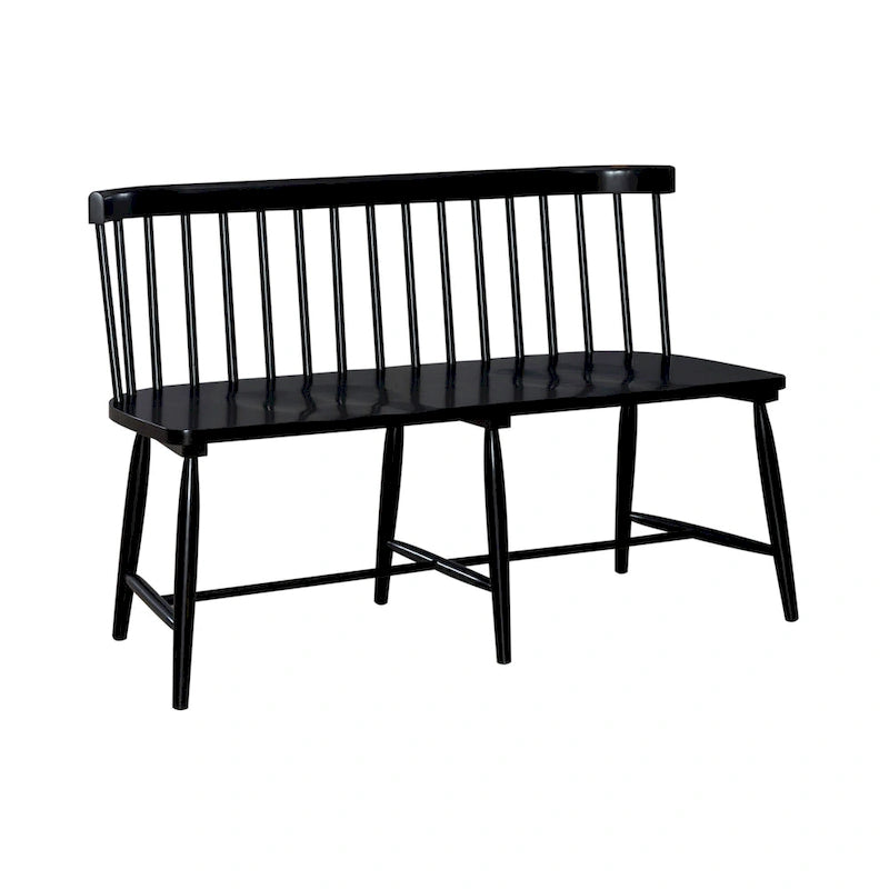 Capeside Cottage White and Black 6 Piece Rectangular Table Set