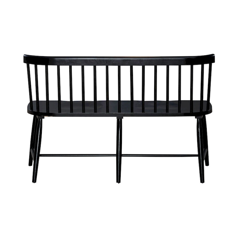 Capeside Cottage White and Black 6 Piece Rectangular Table Set