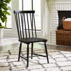 Capeside Cottage White and Black 6 Piece Rectangular Table Set