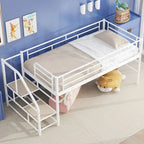 Mid Loft Bed with Storage stairs