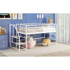 Mid Loft Bed with Storage stairs