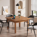 39.4 Inches Square Conference Table with Solid Wood Legs for Meeting Room