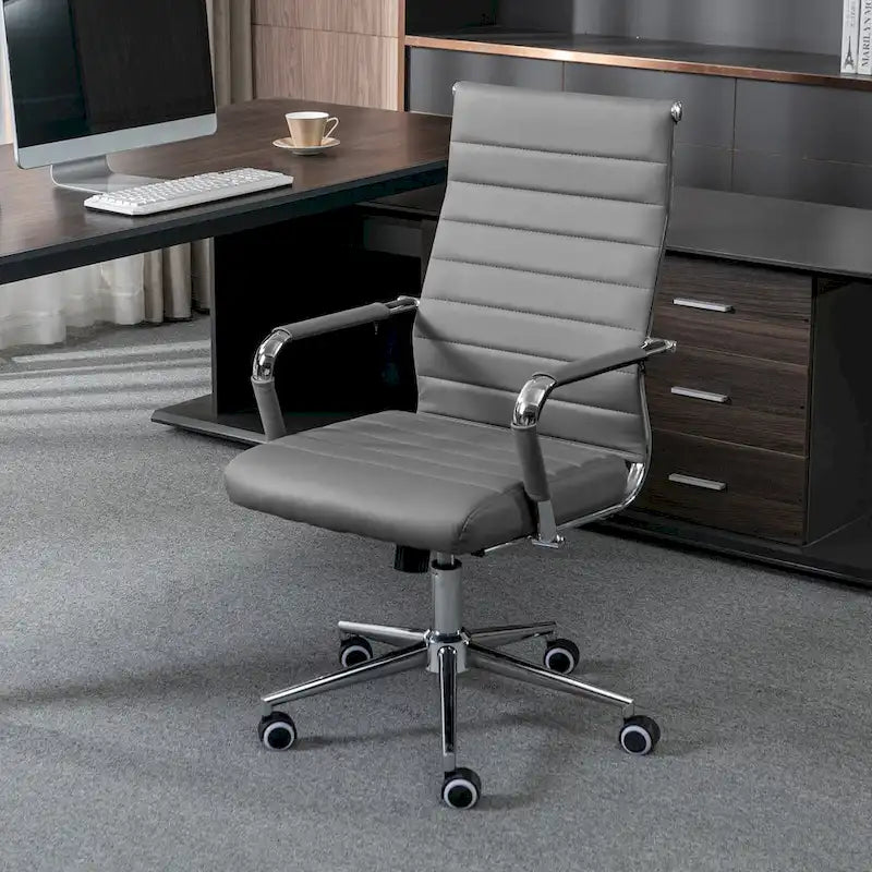 Ergonomic Office Desk Chair PU Leather Height Adjustable Swivel Chair