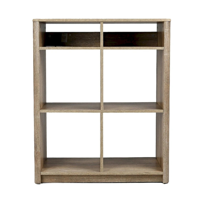 Console Table Shelf with 4 Square Cube Storage Compartments