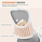 Office Computer Desk Chair, Ergonomic High-Back Mesh Rolling Work Chairs with Wheels Adjustable Headrests, Comfy Flip-up Arms