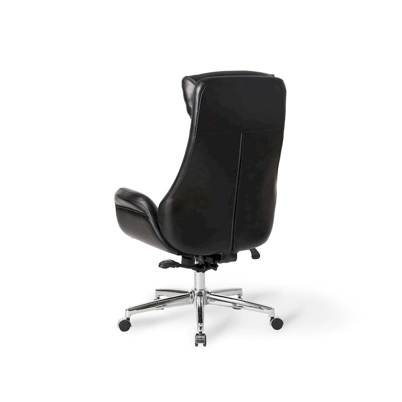 Modern High-Back Leatherette Adjustable Swivel Executive Office Chair by Glitzhome