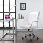 Yaheetech Contemporary PU Leather Executive Chair with High Back