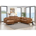 Hydeline Bella Top Grain Leather Left-Facing Sectional Sofa with Chaise