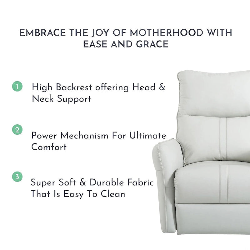 270 Power Swivel Rocker Recliner Chair, Electric Glider Reclining Sofa with USB Ports, Rocking Chair Nursery Recliners